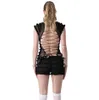 Doce Spice Girl Lateral de madeira Hollow Out Strappy Camisole Top Top Women Women Summer Lace Pom Shorts 2 peças 240423