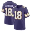 18 Justin Jefferson Jersey Adam Thielen Kirk Cousins ​​Dalvin Cook J.J. McCarthy Harrison Smith Patrick Peterson Peterson Addison Aaron Jones Randy Moss Allen Futbol Formaları