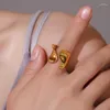 Anelli di cluster punk Open Aperti dimensioni ridimensionabili in argento in argento dita in metallo irregolare anello unica geometrica liscia per le donne gioielli