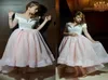 High Low Prom Dresses 2019 A Line OfftheShoulder Short Sleeve Pärled Pearle Sparkle Pink and White Formal Evening Party Gowns4521903