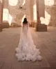 الرسم البياني Milla Nova Mermaid Wedding Dress مع Cape Pearls الترتر عالي الرقبة فساتين الزفاف ثياب الزفاف