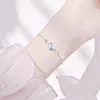 Link Armbanden Mooie mode Crystal Star Moon Braw Bracelet Bangle For Women Girls Party Wedding Sieraden Sieraden Geschenken SL090