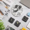 Clocks Accessories 5 Pcs Clock Movement Mechanism Parts Silence Quartz DIY Wall With 7 Different Pairs Hands Replacement Kit