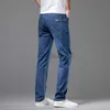 Мужские джинсы Мужские летние тонкие голубые джинсы, мужская стройная посадка