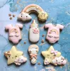 Formy 1PC stal nierdzewna Baby Shower Forms Forms Baby Stopprint Tshirt Biscuit Flours do Baby Shower Party DIY Diy Zaopatrzenie