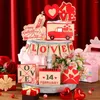 Decorazione per feste di San Valentino a strati Lettera d'amore in legno a strati Lettera Valentines Craft Wedding Fai da te Felice 2024 arredamento per casa