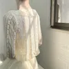 Women's Blouses Fairy Summer Lace Shirt Boho Style Thin See-through Long Sleeved Crop Tops Suspender Dress Matching Sheer Shawl Cardigan