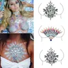 Tattoo Transfer smycken klistermärke Glitter Festivals 3D Rhinestones For Makeup Crystals Chest Diamond Stickers Body For Temporary Jewels Stickers 240426