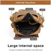 Rucksack Royal Bagger Retro 15 "Laptop -Computer für Männer verrückte Pferde Leder Umhängetasche Echtes Cowhide -Reise -Rucksäcke 1442