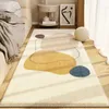 Carpets VIKAMA Simple Cream Style Imitation Cashmere Large Carpet Bedroom Bed Mat Living Room Sofa BlanketLovely Dirt Mat