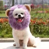 Dog Apparel Pet Hat Adorable Lion Shape Fastener Tape Design Soft Breathable Comfortable Cat Headgear Supplies