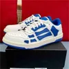 Top lage skel sneakers schoenen vrouwen mannen skelet botten lederen trainers wit zwart blauw zwart schedel stel skateboard wandel comfort schoenen EU35-45