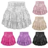 SK01 Party Evening Clothes for Women Spring Summer Sexy High Waist Sequin Mini Pleated Skirts Dashiki Africa Clothing