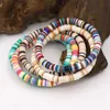 Bracelet pour femmes mignons perlé boho en argile colorée