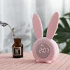 Accessoires mignons lapin en silicone lampe nocturne et le réveil