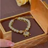 Бисера ретро легкий роскошный имитация Hetian Jade Pearl Bracelet Bracelet Party Leisure Циркон модные украшения