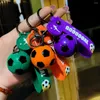 Keychains Football KeyChain for Fan PVC Soft Glue Soccer Pendant Accessories Bag Decoration Qatar Cup Souvenirs Nyckelkedjiga gåvor