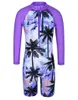 Kvinnors badkläder Baohulu Girls Swimsuit 3-10 år UPF 50 UV Sun Protective One Piece With Zipper Rash Guard Beachwear