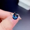 Кластерные кольца kjjeaxcmy fine jewelry natural blue topaz 925 стерлинговые серебряные женщины