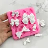 Stampi mnyb 1pcs nodo a prua resina arte stampi silicone fondente per la torta di decorazioni di decorazioni per pasticceria cucini da cucina accessori