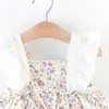 Robes de fille Summer Girls 2 / Piece Robe Sac bébé fille pleine d'imprimé floral petite robe de princesse