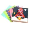 Wooden Mushroom Nail Toys for Toddlers Color Matching Mosaic Pegboard Early Learning Educational Toys