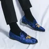 Casual Shoes Men's Suede Soft Penny Loafers Embroidered Design Flat Slip-On Formal Velvet Loafer Dress Size 6-13 Chaussure Homme