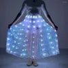 Bühne Wear Women Belly Dance Kostüm Frauen LED Rock Kleid Typ C wiederaufladbare Batterie für Performance -Tanzzubehör