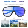 Solglasögon Ultralight Sport Red PhotoChromic Cycling Solglasögon UV400 Protectionafe Eyewear Glass för män Kvinnor MTB Vandringsglasögon