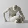 escultura de alta qualidade de caráter moderno caráter escultura nude art man estátua abstrata pensador estatueta gay anjo juvenil ornnamen3015153