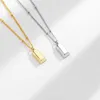 S925 Sterling Silver Richness Liten Gold Bar Necklace Light Luxury High Level Small Gold Brick Collar Chain For Wealth Transfer