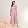 Sukienki na swobodne sukienki z Tassel Wysokie stanowe Autumn Abayas dla kobiet Elegancki temperament Muzułmański wieczór Afryka Afryka Odzież islamska