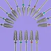 Bits 2PCS Tungsten Carbide Nail Drill Bits Gel Polish Remover 3/32 Inch Nail Art Files Cuticle Milling Cutter For Manicure Pedicure