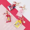 Keychains Red Amulet Bag Pendant Decoration Car Key Accessories Women Chain Japanese Style Koi Lucky Keychain Ring