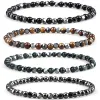 Brins 4 mm perles Bracelet Hematite irrégulière Hommes à la main