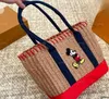 Raffias Beach large tote Luxurys Designer bag Woody weave Shopper Shoulder pochette Crochet Straw bags Women's mens Summer handbag crossbody