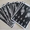 Tattoo overdracht schilderen bruiloft gereedschap hand body art sticker sjabloon henna stencil holle tekensjabloon tijdelijke tattoo stencil 240426