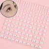 1COX Tattoo Transfer 3D Eyes Face Makeup Temporary Tattoo Self Adhesive Beauty White Pearl Jewels Stickers Festival Body Art Decorations Nail Diamond 240426