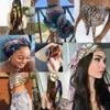 Bandanas Durag Silk Hair Scons Womens Summer Satin Cabeça escoupar Bandana Cheveux decote macio de decote de cabeça 240426