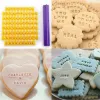 Molds Cookie Cutter Decoreren Tools Alfabet Letter Druk op Stamp Embossing Stencils Sugar Paste Fondant Mold Biscuits Baking Molds