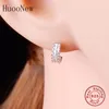 Stud Earrings 925 Silver Sample Punk Zirconia Buddha Earring Women Brinco Party Bridal Pendientes Ear Piercing Whosale 2024 Fashion