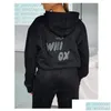 Dames tracksuits hoodies ontwerper witte vrouwen twee stukken sets sweatsuit herfst vrouwelijke hoody broek met sweatshirt dames losse jumper otfpt