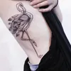 Tatoo Transfer 210*100 mm czarny litera Tatuaż postać mężczyźni Kobieta ciało ramię ręka sztuka rysunek tymczasowy wodoodporny duży naklejki na tatuaż 240426