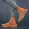 Scarpe casual allacciata in pilota intrecciate calze a piede sciolte a piede leggero stivali da pioggia femminile zapatos