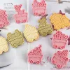 Moules 6pcs / Set Christmas Train Biscuit Moule de moule Biscuit Moule de biscuit Cutter DIY Fondant Baking Moule Cake Decoration Toolsware