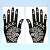 CC20 Tattoo Transfert Tattoo Tattoo Pochy Hand Henna DIY CORPS ART Sticker Modèle de mariage Tool Professional India Decal Flower Flower Pochch 240427