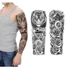 U47A Tattoo Transfer Big Size Mens Temporary Tattoos Large Arm Sleeve Tattoo Sticker Body Art Lion Fake Tattoo for Women Tatoo Waterproof 240427