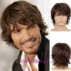 Hot Selling New Mens Hair Mid Length Curly fashionabla och fluffiga peruk