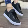 Bottes de grande taille Casual Sneaker for Women Sports Chaussures Femme Automne Flat Walking Tennis Chaussures de gym