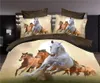 Cavalos de cavalos de qualidade homens de cama conjunta de cama de camas estampada 4 pcs king size de cama conjuntos de plataforma de placa de bedane